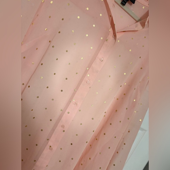 Lane Bryant Sheet Button Down Blouse - Picture 2 of 3